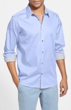 Men's Ted Baker London 'plancuf' Modern Slim Fit Stretch Sport Shirt (3xl) - Blue