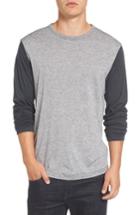 Men's French Connection Contrast Long Sleeve T-shirt, Size - Grey