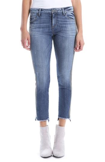 Women's Kut From The Kloth Reese Side Stripe Ankle Straight Leg Jeans - Blue