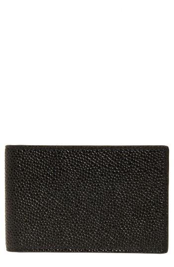 Men's Thom Browne Pebbled Leather City Wallet -