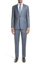 Men's Armani Collezioni G-line Trim Fit Plaid Wool Suit