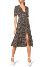 Women's Ba & Sh Baleares High/low Chiffon Print Dress - Blue