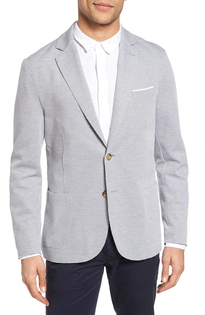 Men's Eleventy Trim Fit Jersey Sport Coat R Eu - Grey