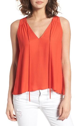 Women's Lush Tie Neck Tank - Red