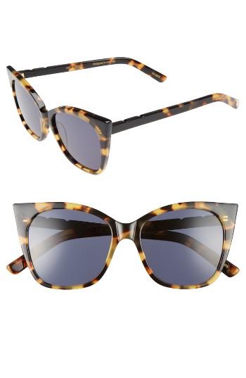 Women's Pared Cat & Mouse 51mm Cat Eye Sunglasses - Dark Tortoise/ Black Grey