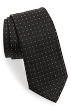 Men's Emporio Armani Geometric Silk Tie, Size - Black