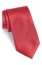 Men's Calibrate Rawson Solid Silk Tie, Size - Red