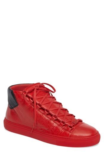 Men's Balenciaga Arena High Sneaker Us / 41eu - Red