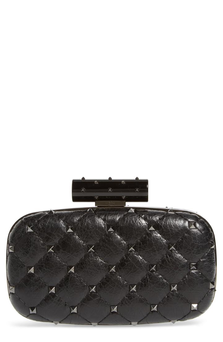 Valentino Garavani Rockstud Matelasse Leather Minaudiere -