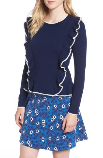 Women's Draper James Nora Ruffle Sweater - Blue