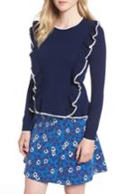 Women's Draper James Nora Ruffle Sweater - Blue