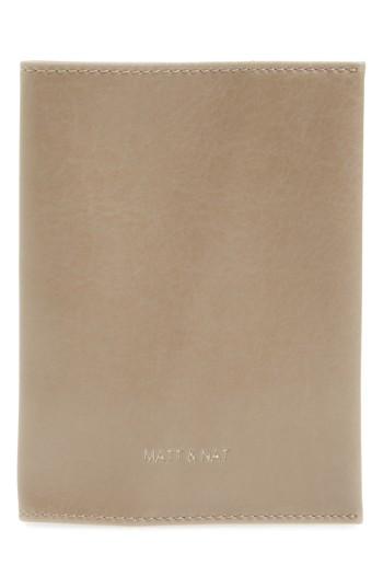 Matt & Nat Voyage Faux Leather Passport Case - Beige