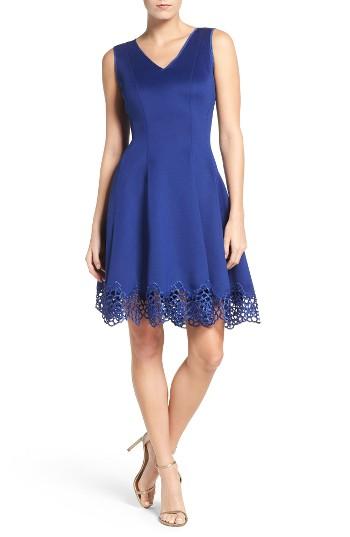 Women's Chetta B Fit & Flare Dress - Blue