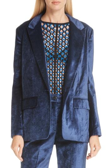 Women's Rag & Bone Monty Velvet Blazer - Blue