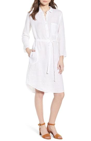 Women's Velvet By Graham & Spencer Linen Shirtdress - White