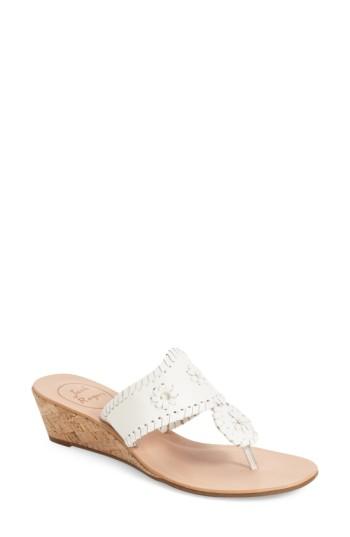 Women's Jack Rogers 'jacks' Wedge Sandal .5 M - White
