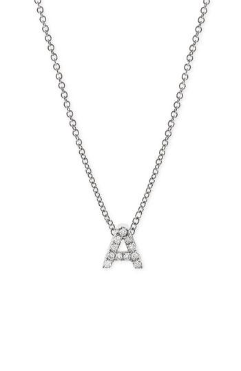 Women's Bony Levy Pave Diamond Initial Pendant Necklace (nordstrom Exclusive)