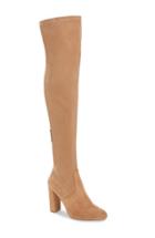 Women's Steve Madden 'emotions' Stretch Over The Knee Boot .5 M - Beige