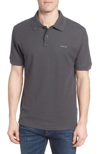 Men's Patagonia Belwe Relaxed Fit Pique Polo - Grey