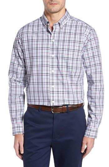 Men's Cutter & Buck Irving Non-iron Plaid Sport Shirt