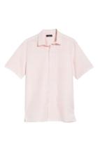Men's Theory Murray Trim Fit Print Woven Shirt, Size - Pink