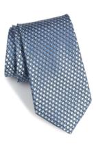 Men's Nordstrom Men's Shop Bassini Geometric Silk Tie, Size X-long - Blue