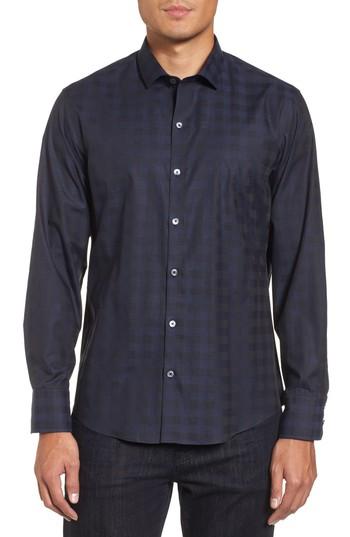Men's Zachary Prell Torres Check Sport Shirt - Blue