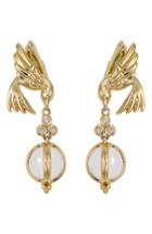 Women's Temple St Clair Crystal & Diamond Bird Drop Earrings