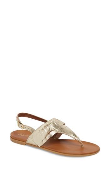 Women's Seychelles Seclusion Ruffle Sandal M - Metallic