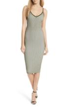 Women's Milly Plaited Ribbed Slipdress - Green