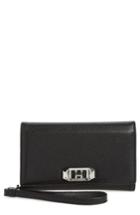 Women's Rebecca Minkoff Love Lock Iphone 7/8 & 7/8 Leather Wristlet Folio - Black