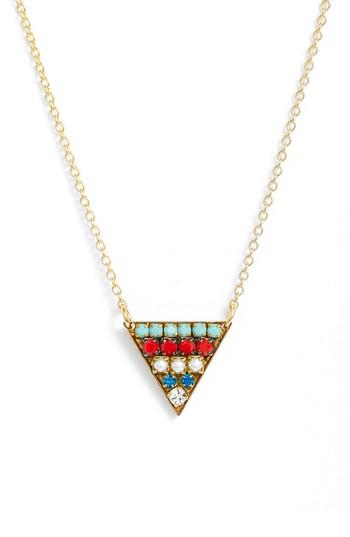 Women's Sandy Hyun Dainty Rhinestone Triangle Necklace