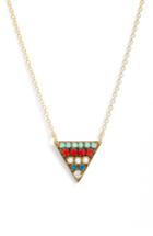 Women's Sandy Hyun Dainty Rhinestone Triangle Necklace