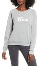 Women's Project Social T Naughty/nice Reversible Sweatshirt - Grey