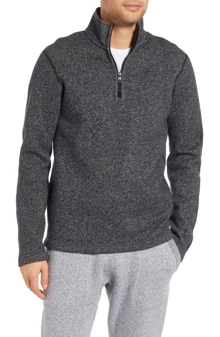 Men's Reigning Champ Quarter Zip Tiger Fleece Pullover - Black