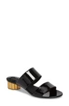 Women's Salvatore Ferragamo Belluno Double Band Slide Sandal B - Black