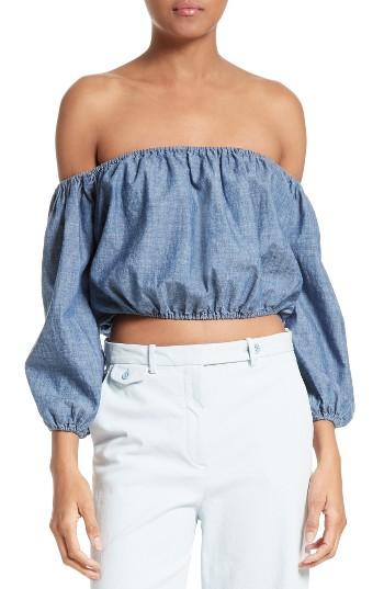 Women's Theory Waleska Chambray Crop Top
