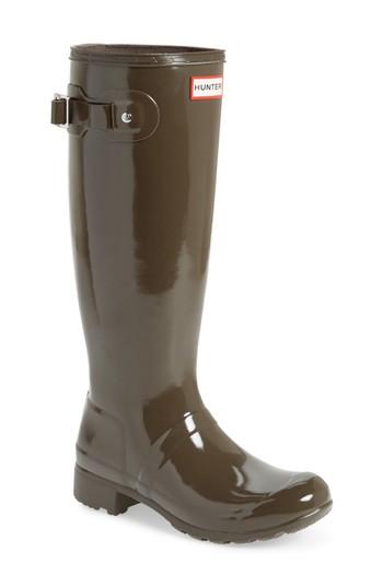 Women's Hunter Original Tour Gloss Packable Rain Boot M - Green
