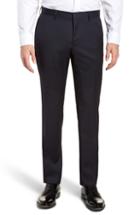 Men's Boss Gibson Cyl Flat Front Solid Wool Trousers R - Blue