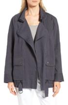 Women's Nordstrom Collection Linen Blend Utility Jacket - Grey