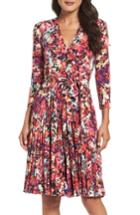 Petite Women's Maggy London Print Fit & Flare Dress P - Red