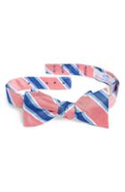 Men's Southern Tide Chatham Stripe Silk Bow Tie, Size - Red