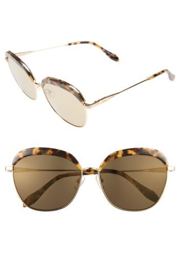 Women's Sonix Birdie 60mm Oversize Sunglasses - Brown Tort/ Amber Mirror