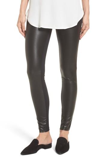 Women's Wolford Lindsey Faux Leather Leggings Us / 34 Eu - Black