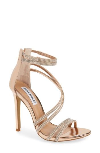 Women's Steve Madden Sweetest Embellished Sandal .5 M - Metallic
