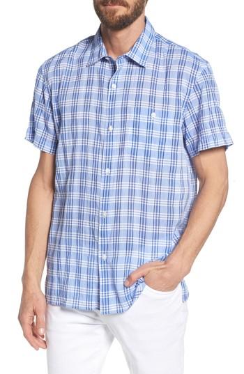 Men's Bonobos Beach Slim Fit Check Sport Shirt R - White