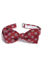 Men's John W. Nordstrom Medallion Silk Bow Tie, Size - Red