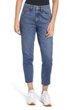 Women's Bp. High Waist Straight Leg Crop Jeans - Blue