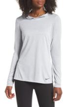 Women's Nike Dry Legend Hooded Training Top - Grey