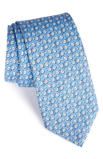 Men's Vineyard Vines Doubles Tennis Silk Tie, Size - Blue